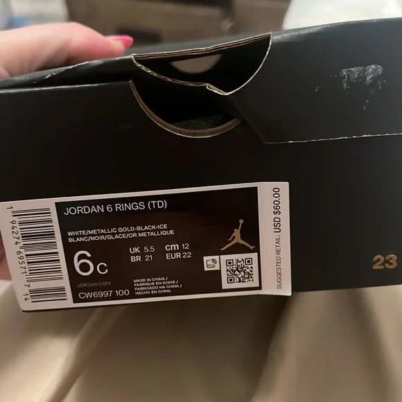 Nike Jordan Shoes Baby 6 Rings TD Kids Sneakers - Picture 4 of 4